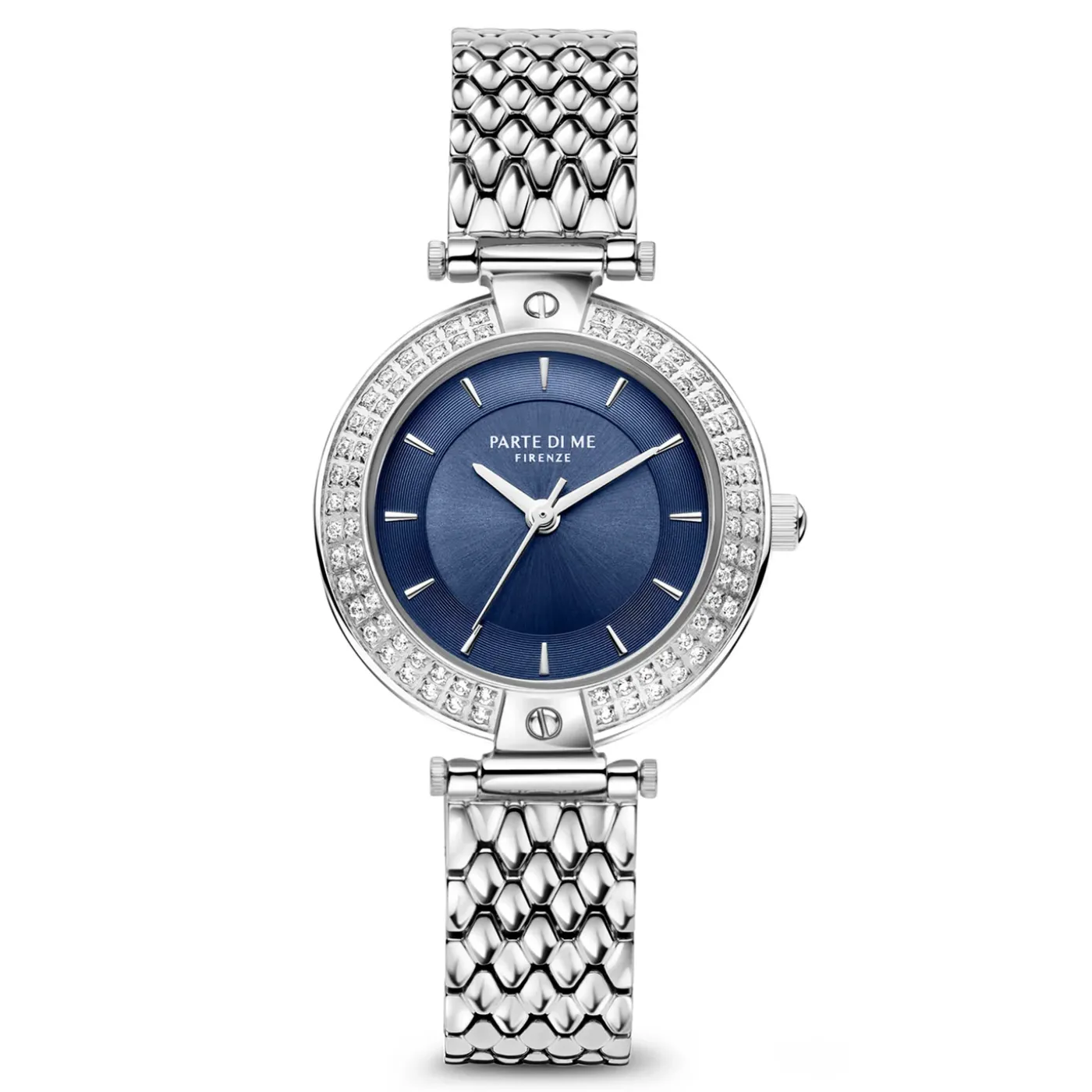 Orologio runde Damenuhr silberfarben und blau|Parte di Me Hot