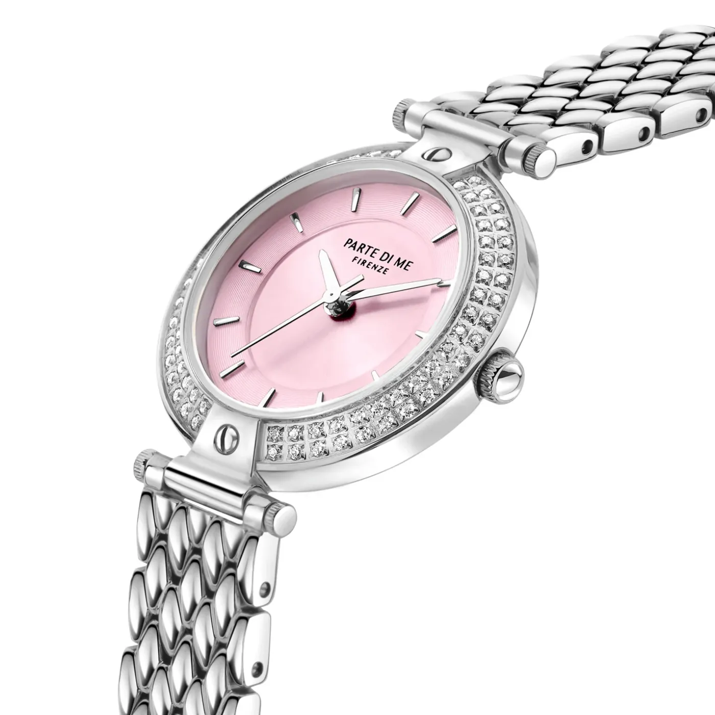 Orologio runde Damenuhr silberfarben und rosa|Parte di Me New