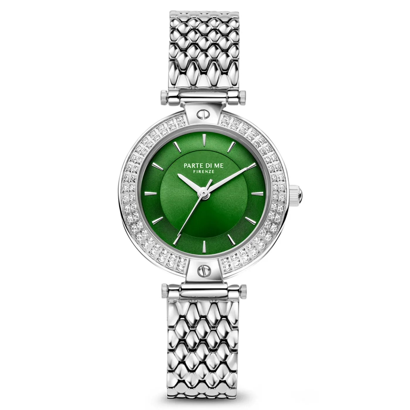 Orologio runde Damenuhr silberfarben und grün|Parte di Me Sale