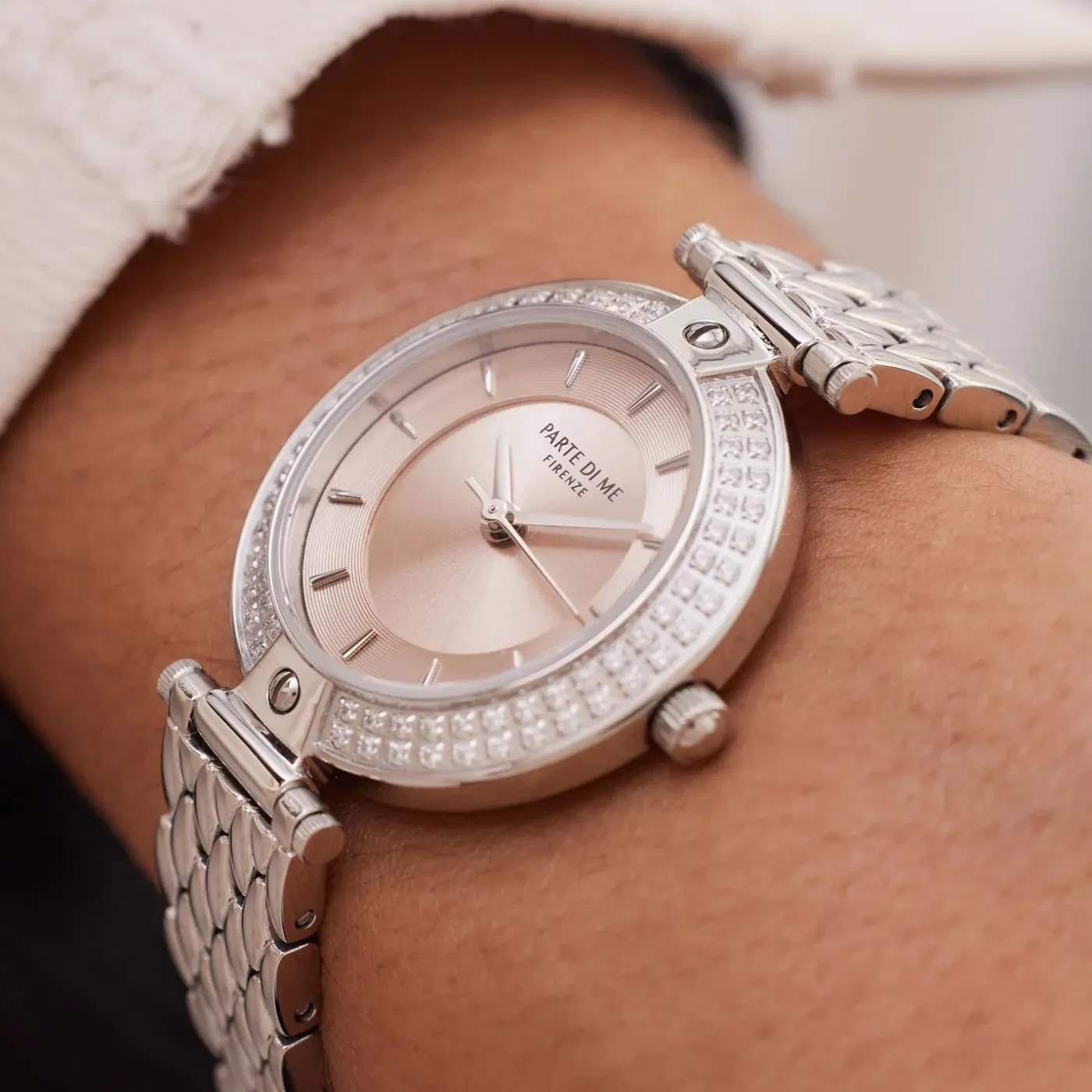 Orologio runde Damenuhr silberfarben und taupe|Parte di Me Clearance