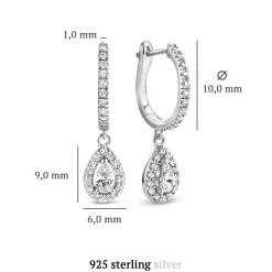 Ponte Vecchio Dalia Ohrringe aus 925er Sterlingsilber mit Zirkoniasteinen|Parte di Me Clearance