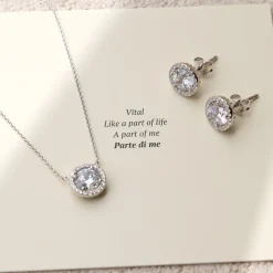 Ponte Vecchio Dalia Ohrstecker aus 925er Sterlingsilber mit Zirkoniasteinen|Parte di Me New