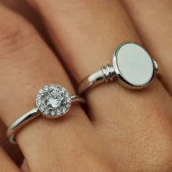 Ponte Vecchio Dalia Ring aus 925er Sterlingsilber mit Zirkoniastein|Parte di Me Clearance