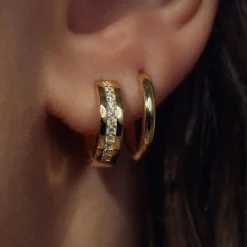 Ponte Vecchio Santa Trinita 925er Sterlingsilber vergoldete Ohrringe mit Zirkoniasteinen|Parte di Me Online