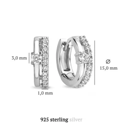 Ponte Vecchio Santa Trinita Ohrringe aus 925er Sterlingsilber mit Zirkoniasteinen|Parte di Me New