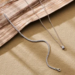 Ponte Vecchio Sofia Halskette aus 925er Sterlingsilber mit Zirkoniastein|Parte di Me Outlet