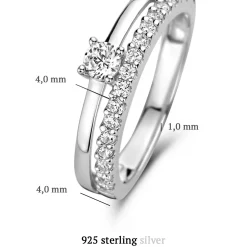 Ponte Vecchio Uffizien Ring aus 925er Sterlingsilber mit Zirkoniasteinen|Parte di Me Online