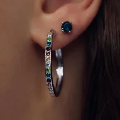 Santa Maria del Fiore Ohrringe aus 925er Sterlingsilber mit farbigen Zirkoniasteinen|Parte di Me Best