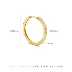 Santa Maria della Base 925 Sterlingsilber vergoldete Ohrringe mit Zirkoniasteinen|Parte di Me Outlet