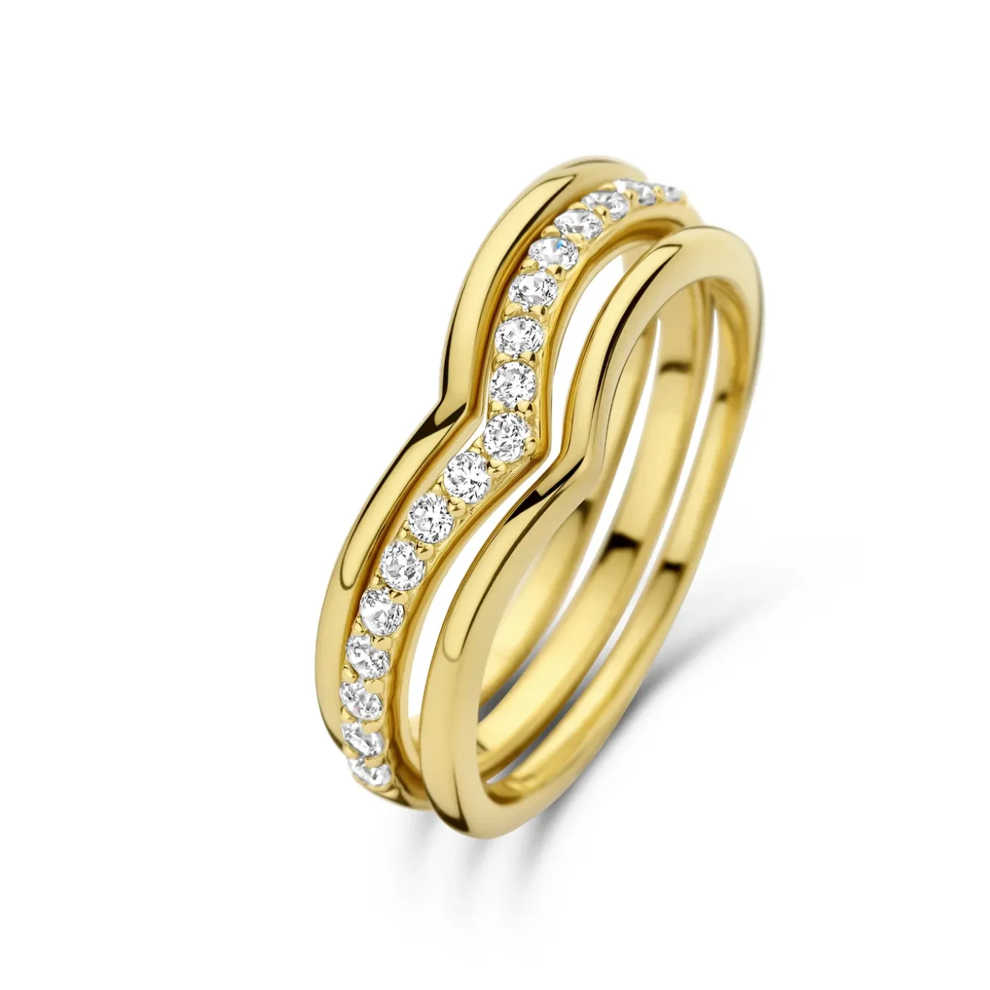 Santa Maria della Base 925 Sterlingsilber vergoldete Ringe mit Zirkoniasteinen|Parte di Me Sale