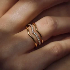 Santa Maria della Base 925 Sterlingsilber vergoldete Ringe mit Zirkoniasteinen|Parte di Me Sale