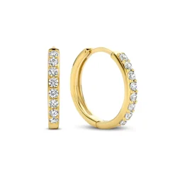 Santa Maria della Base 925 Sterlingsilber vergoldete Ohrringe mit Zirkoniasteinen|Parte di Me Clearance