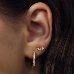 Santa Maria della Base 925 Sterlingsilber vergoldete Ohrringe mit Zirkoniasteinen|Parte di Me Clearance