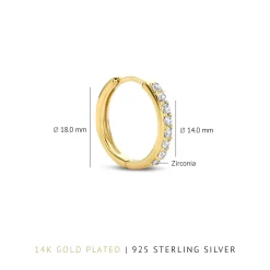 Santa Maria della Base 925 Sterlingsilber vergoldete Ohrringe mit Zirkoniasteinen|Parte di Me Clearance