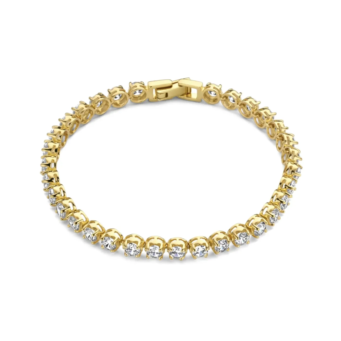 Santa Maria della Base Armband aus vergoldetem 925er Sterlingsilber mit Zirkoniasteinen|Parte di Me Online