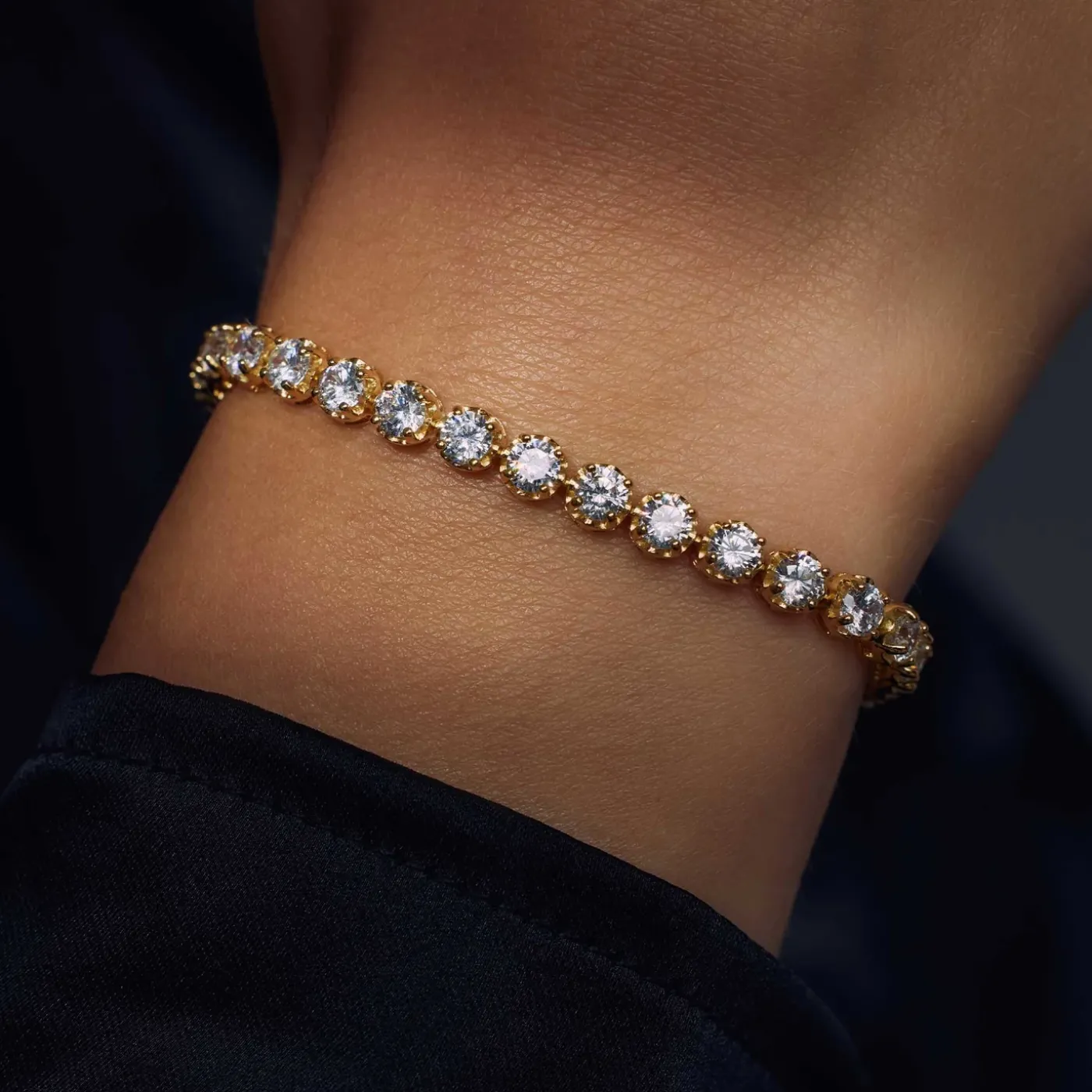 Santa Maria della Base Armband aus vergoldetem 925er Sterlingsilber mit Zirkoniasteinen|Parte di Me Online