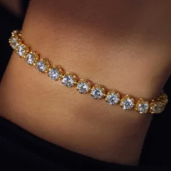 Santa Maria della Base Armband aus vergoldetem 925er Sterlingsilber mit Zirkoniasteinen|Parte di Me Online