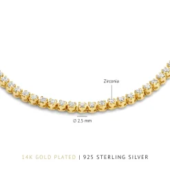 Santa Maria della Base Armband aus vergoldetem 925er Sterlingsilber mit Zirkoniasteinen|Parte di Me New