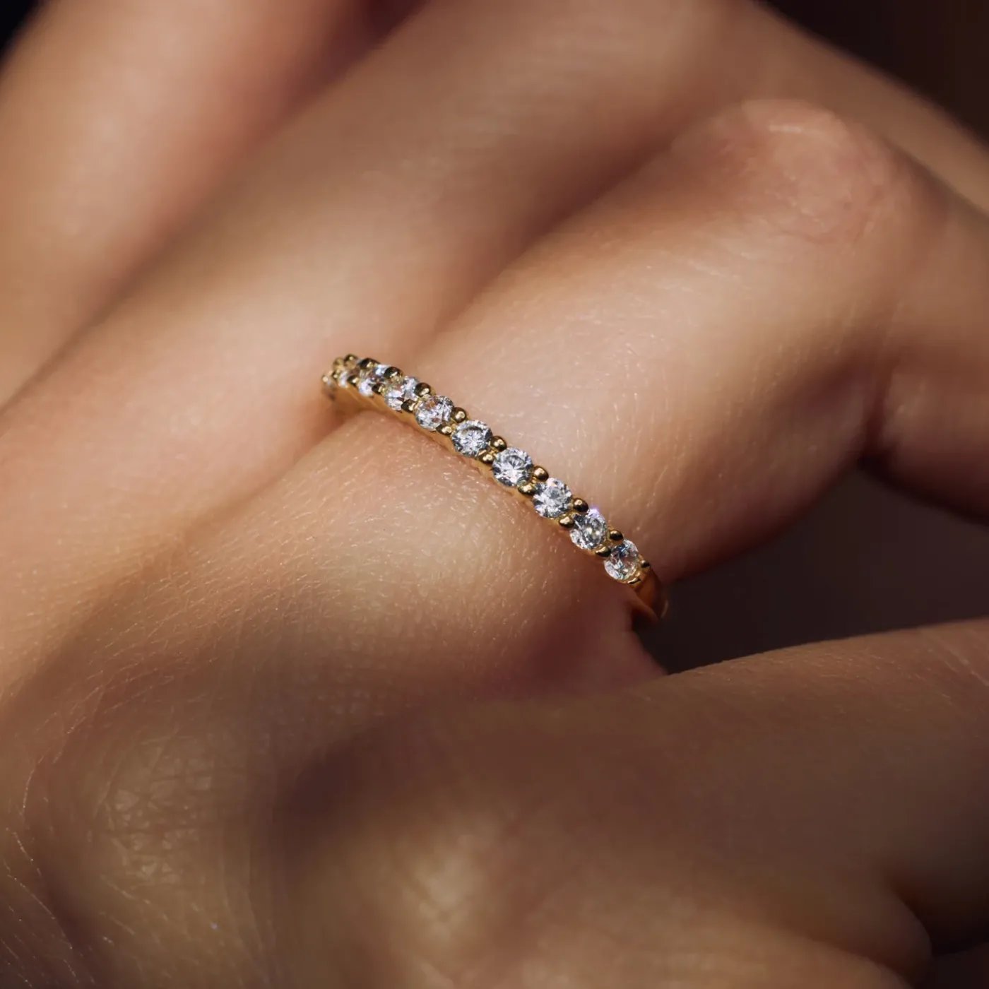 Santa Maria della Base 925er Sterlingsilber vergoldeter Ring mit Zirkoniasteinen|Parte di Me Clearance