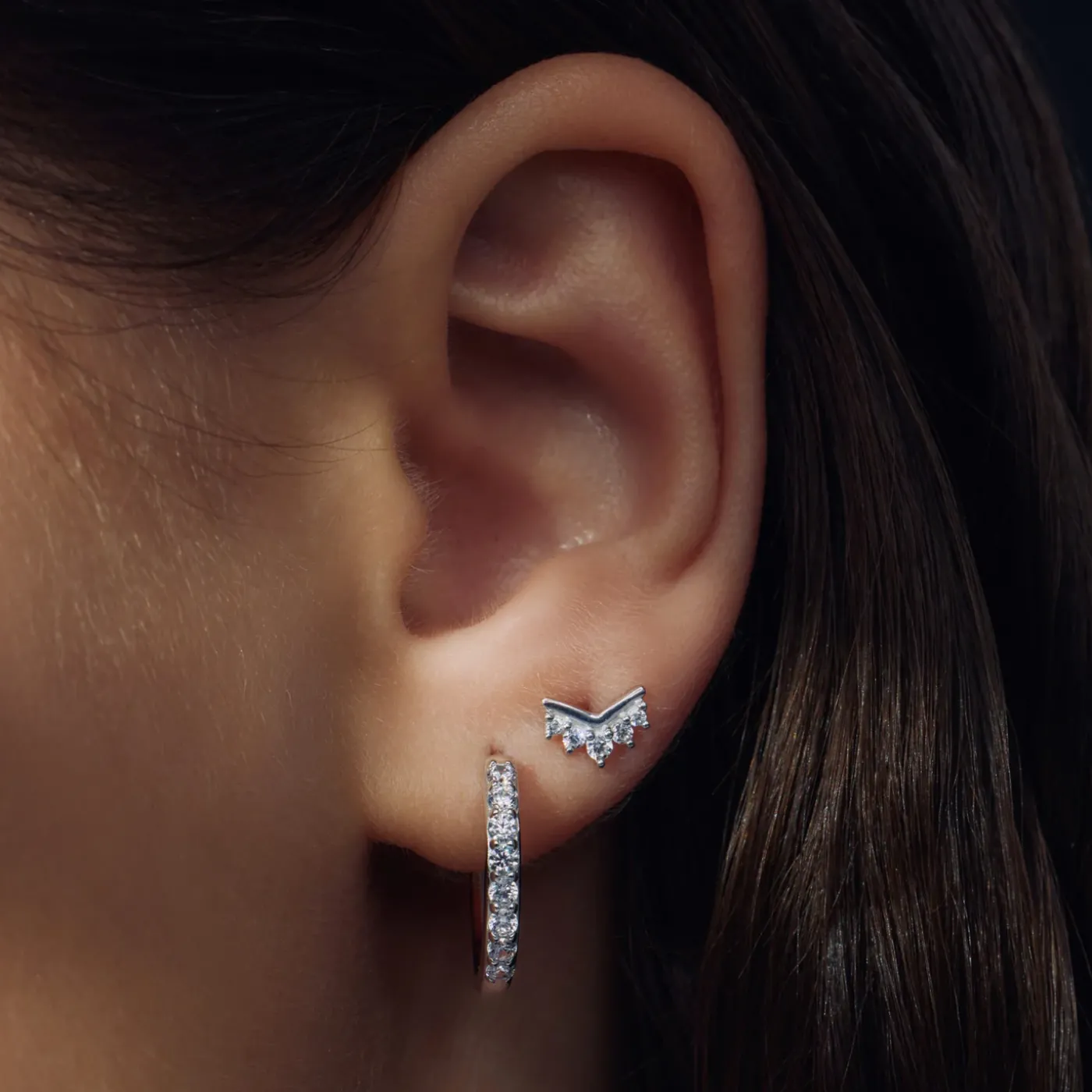 Santa Maria della Base 925er Sterlingsilber-Ohrringe mit Zirkoniasteinen|Parte di Me Outlet