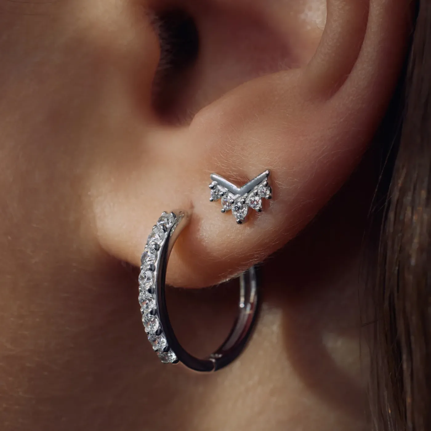 Santa Maria della Base 925er Sterlingsilber-Ohrringe mit Zirkoniasteinen|Parte di Me Outlet