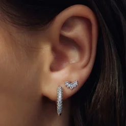 Santa Maria della Base 925er Sterlingsilber-Ohrringe mit Zirkoniasteinen|Parte di Me Online