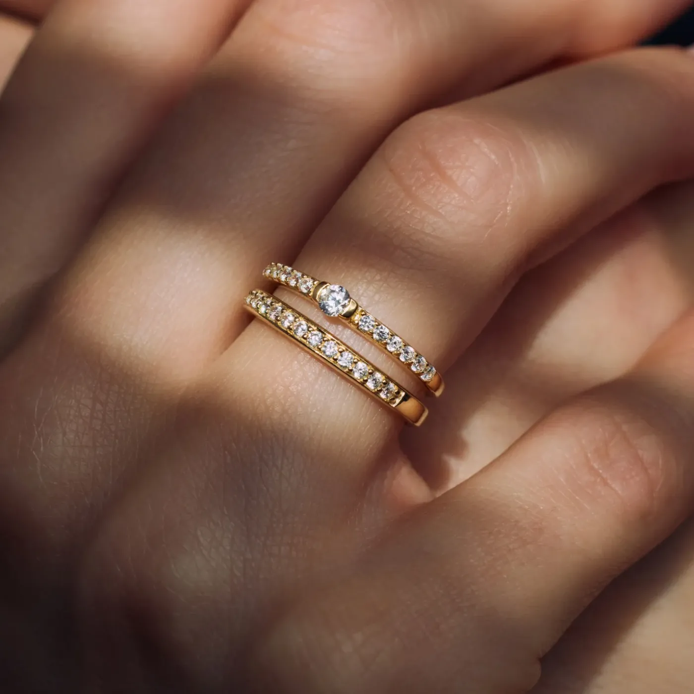 Santa Maria della Base 925er Sterlingsilber vergoldeter Ring mit Zirkoniasteinen|Parte di Me Best