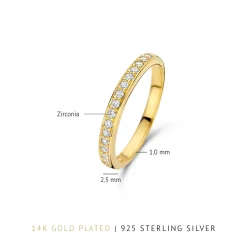 Santa Maria della Base 925er Sterlingsilber vergoldeter Ring mit Zirkoniasteinen|Parte di Me Best