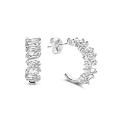 Santa Maria della Base 925er Sterlingsilber-Ohrringe mit Zirkoniasteinen|Parte di Me Clearance