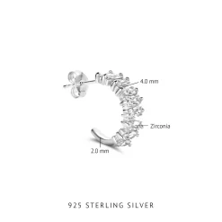 Santa Maria della Base 925er Sterlingsilber-Ohrringe mit Zirkoniasteinen|Parte di Me Clearance