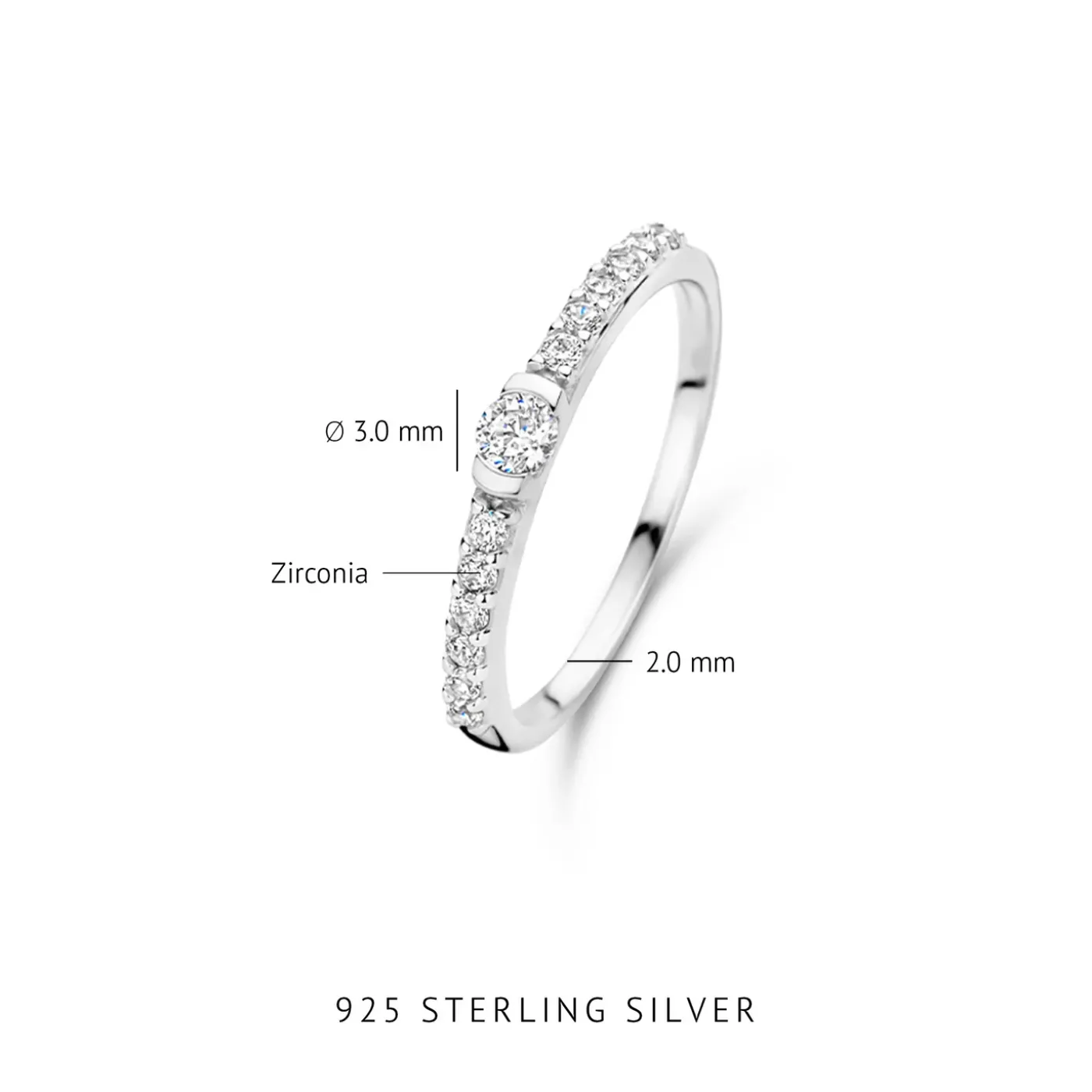 Santa Maria della Base Ring aus 925er Sterlingsilber mit Zirkoniasteinen|Parte di Me Fashion