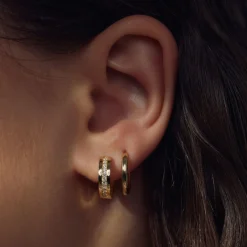 Sorprendimi 925 Sterling Silber vergoldet Ohrringe mit Zirkonia Steinen besetzt|Parte di Me Best