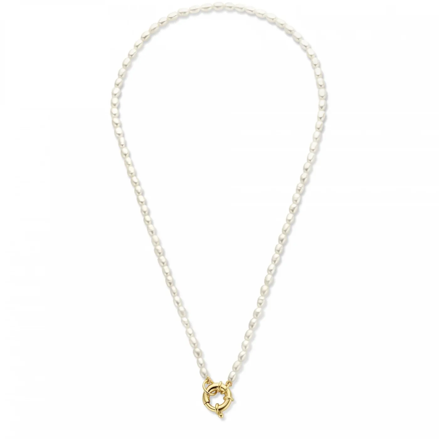 Sorprendimi 925 Sterling Silber vergoldet Halskette und Armband Geschenk-Set mit Süßwasserperlen|Parte di Me Online