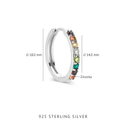 Sorprendimi 925 Sterling Silber Ohrringe mit farbigen Zirkonia Steinen besetzt|Parte di Me Sale