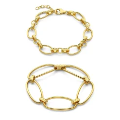 Sorprendimi 925 Sterling Silber vergoldetes Armband Geschenkset|Parte di Me Discount