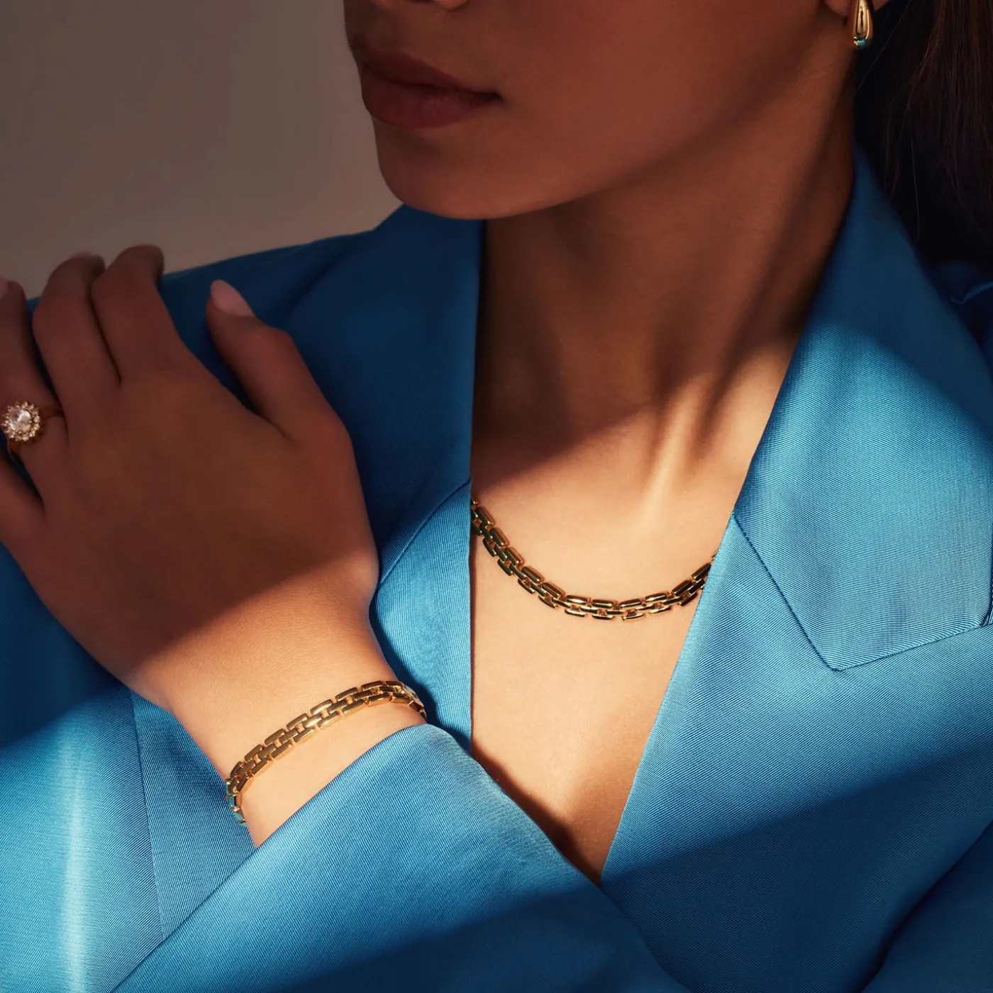 Sorprendimi 925 Sterling Silber vergoldet Halskette und Armband Geschenkset|Parte di Me Sale