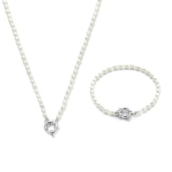 Sorprendimi 925 Sterling Silber Halskette und Armband Geschenkset mit Süßwasserperlen|Parte di Me Outlet