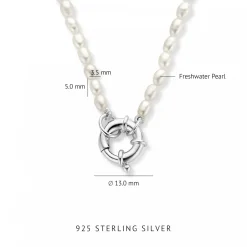 Sorprendimi 925 Sterling Silber Halskette und Armband Geschenkset mit Süßwasserperlen|Parte di Me Outlet