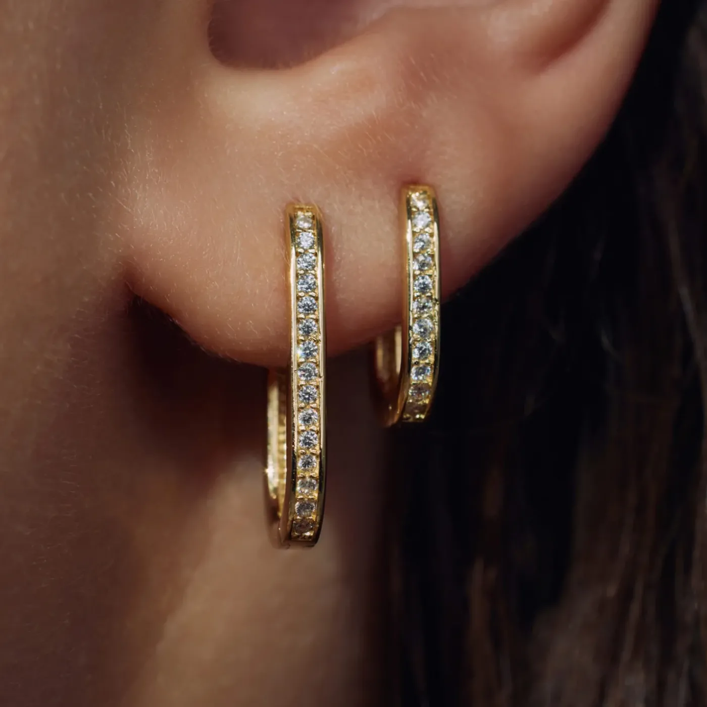 Sorprendimi 925 Sterling Silber vergoldet Ohrringe mit Zirkonia Steine gesetzt|Parte di Me New