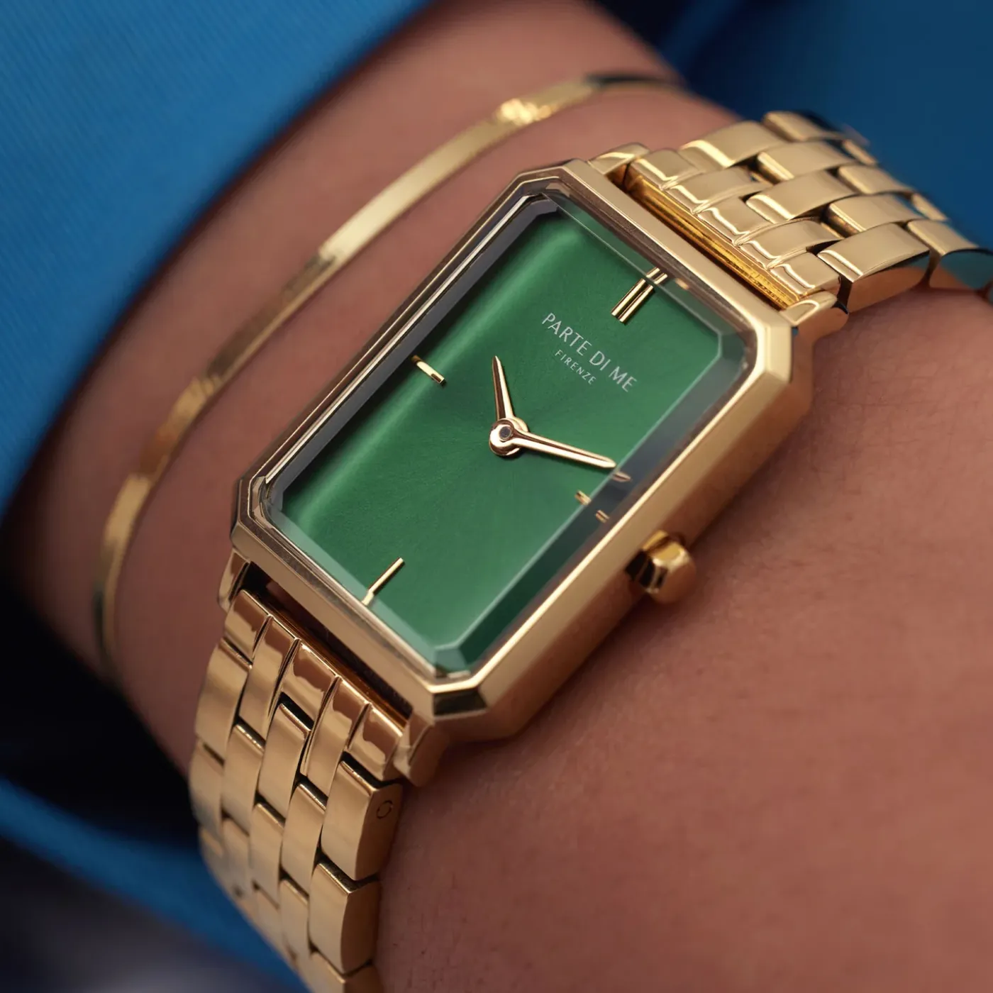 Sorprendimi goldfarbene Uhr und 925 Sterling Silber vergoldetes Armband|Parte di Me Best