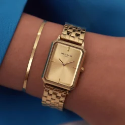 Sorprendimi goldfarbene Uhr und 925 Sterling Silber vergoldetes Armband|Parte di Me Outlet