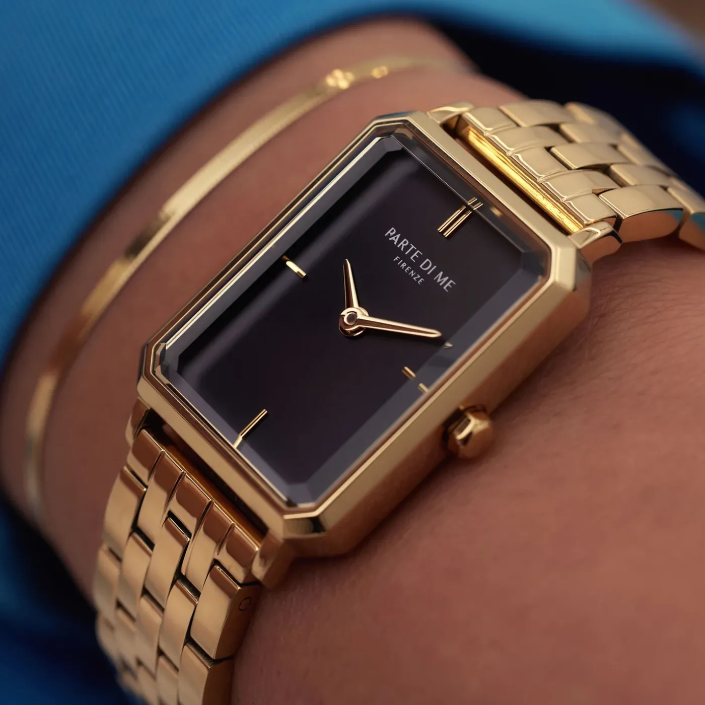 Sorprendimi goldfarbene Uhr und 925 Sterling Silber vergoldetes Armband|Parte di Me Fashion