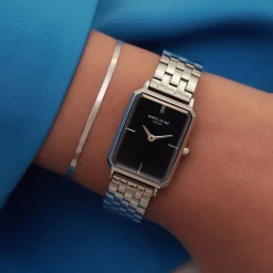 Sorprendimi silberfarbene Uhr und Armband aus 925er Sterlingsilber|Parte di Me Sale